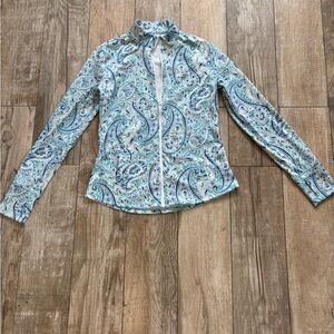 Sigrid Olsen Golf Tennis Paisley Size Medium long zip up